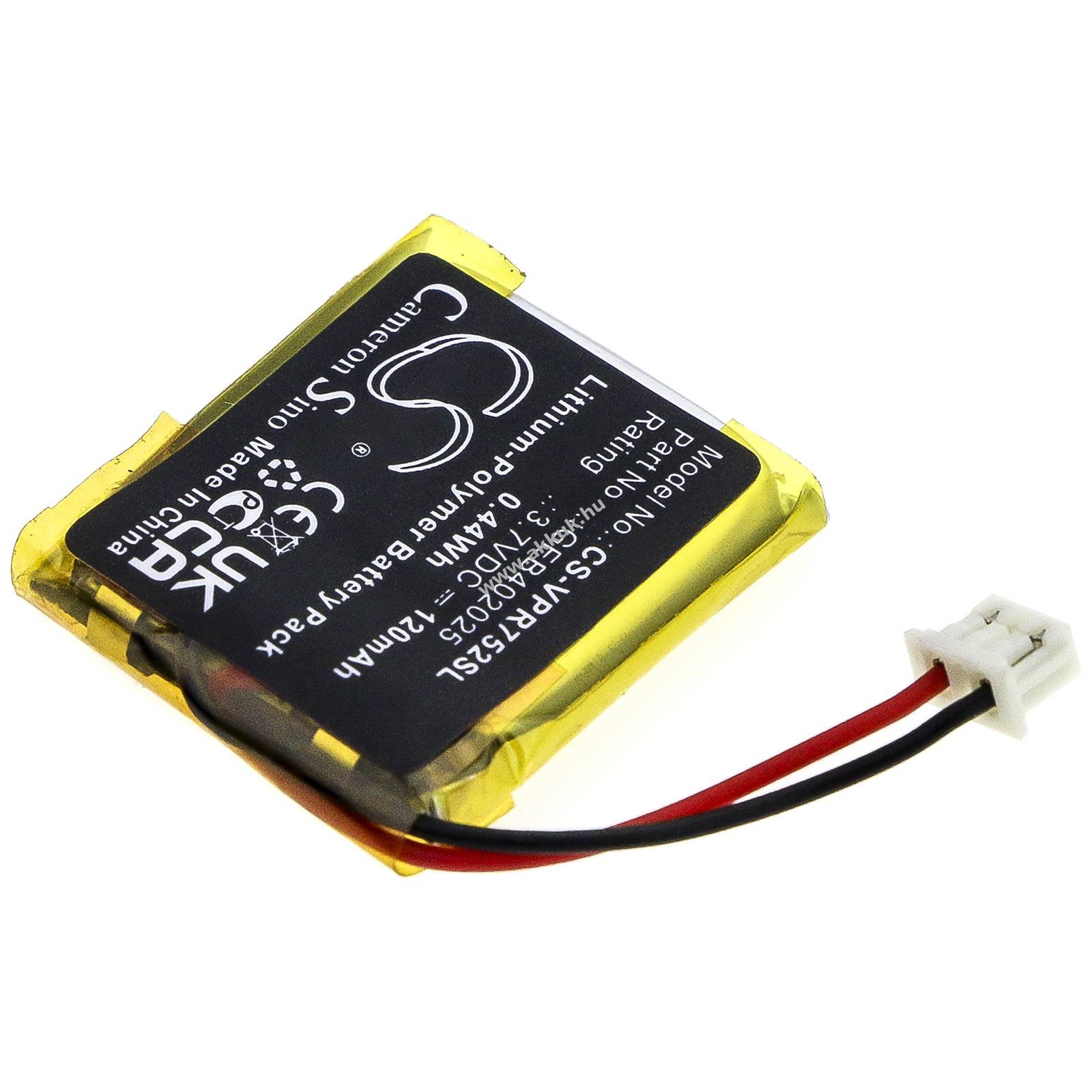 Helyettesítő távindító akku Astrostart Python 7752P 120mAh 3.7V 0.44Wh