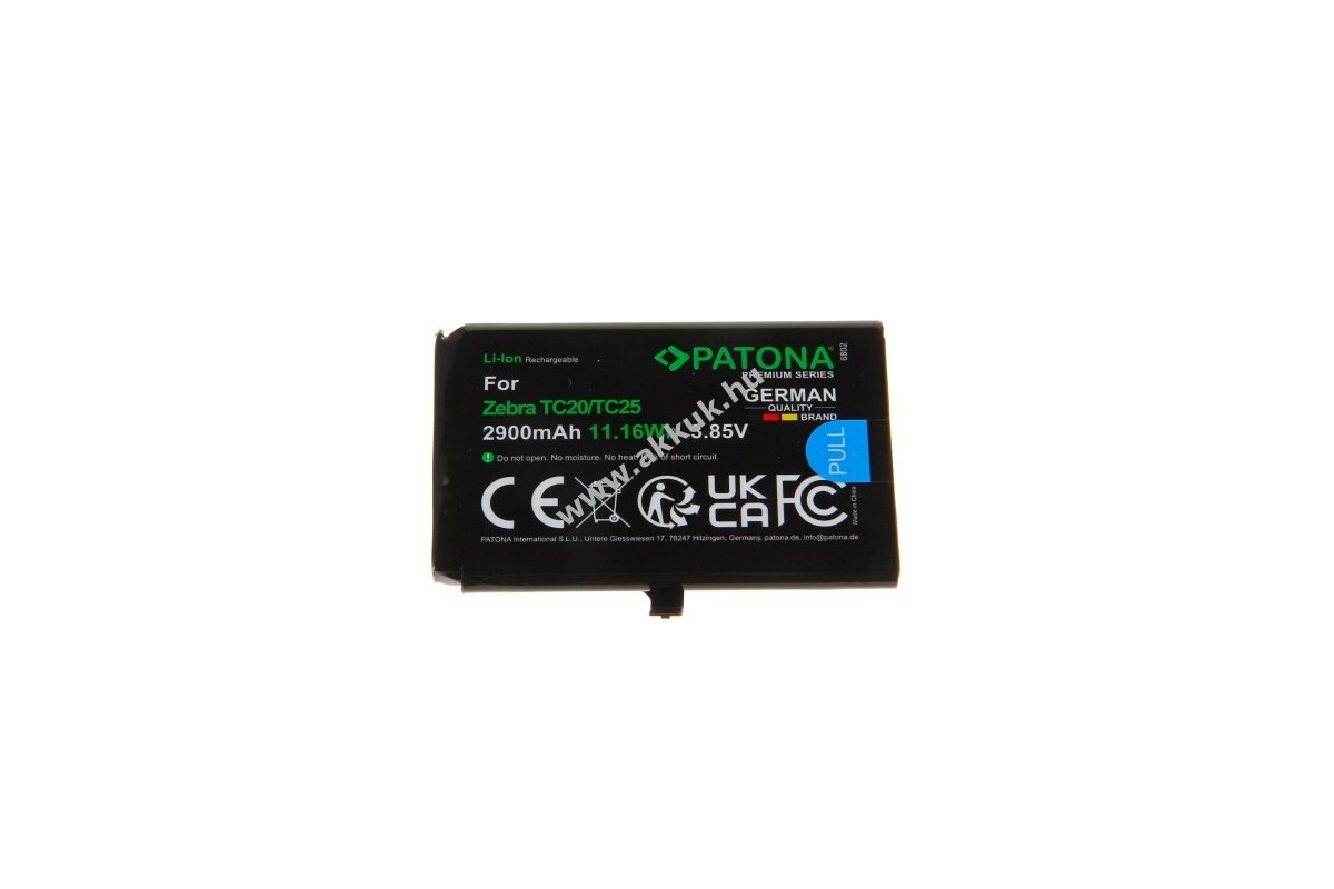 Helyettesítő akku Zebra TC20 BT-000334 3,85V 2,9Ah Li-Ion