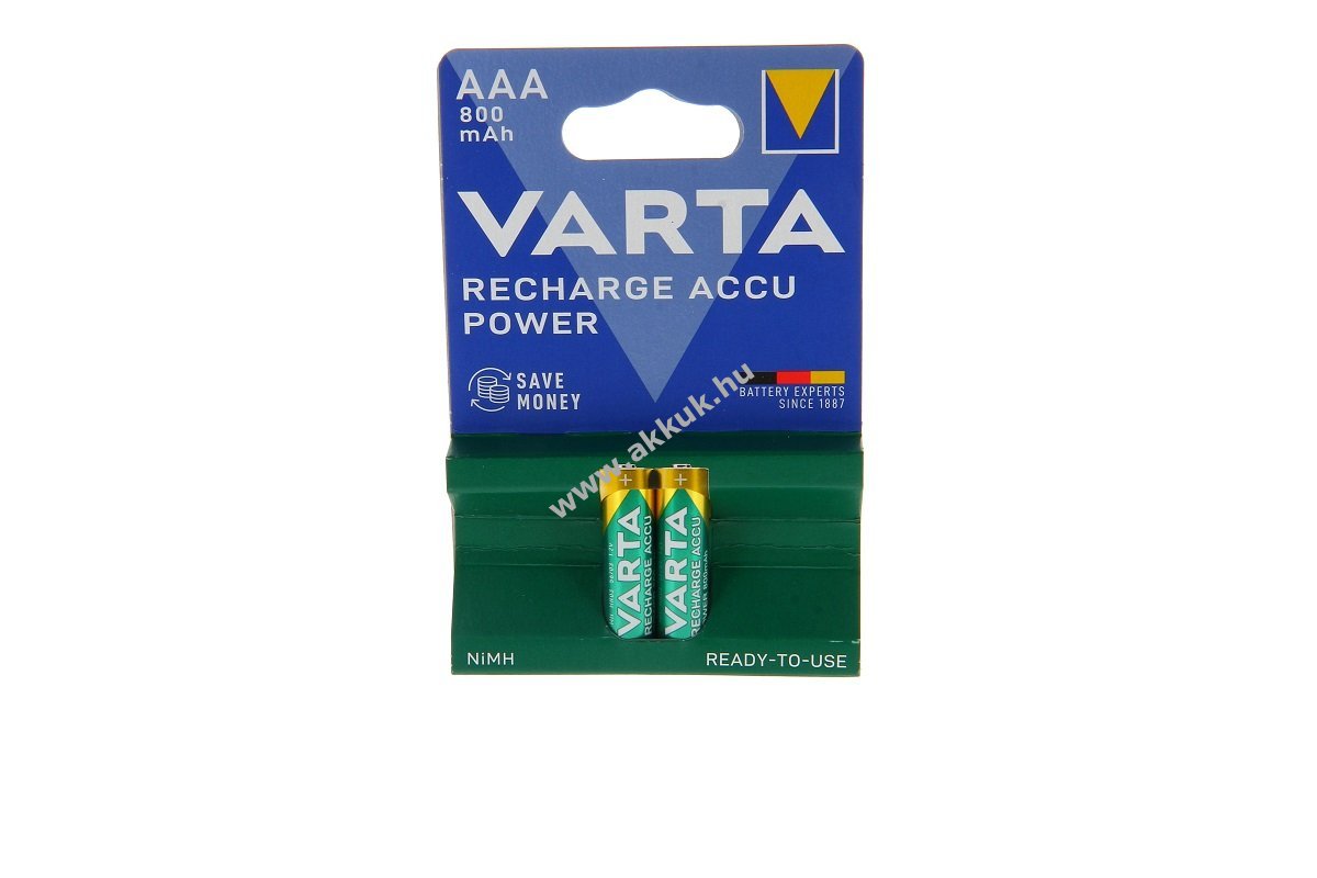 Varta Ready2Use AAA (micro) akku 1,2V 800mAh 2db/csomag NiMH