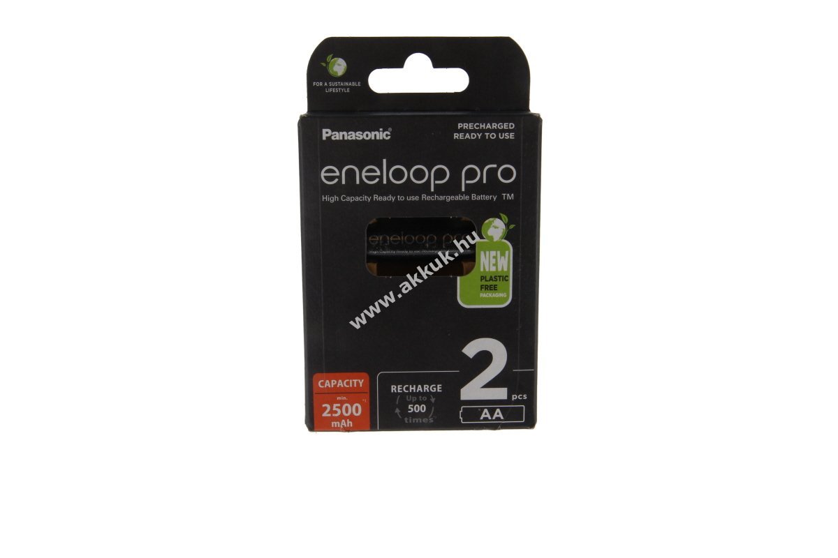 Panasonic eneloop PRO BK-3HCDE/2CP AA Mignon ceruza akku 1,2V 2,45Ah 2db/csomag NiMH