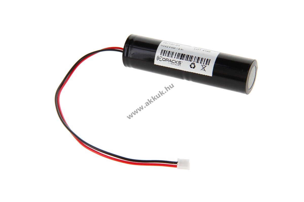 Helyettesítő akku Sub C 2,4V 1,8Ah 90x22mm egyoldali 20cm kábel JST EHR-2 NiCd