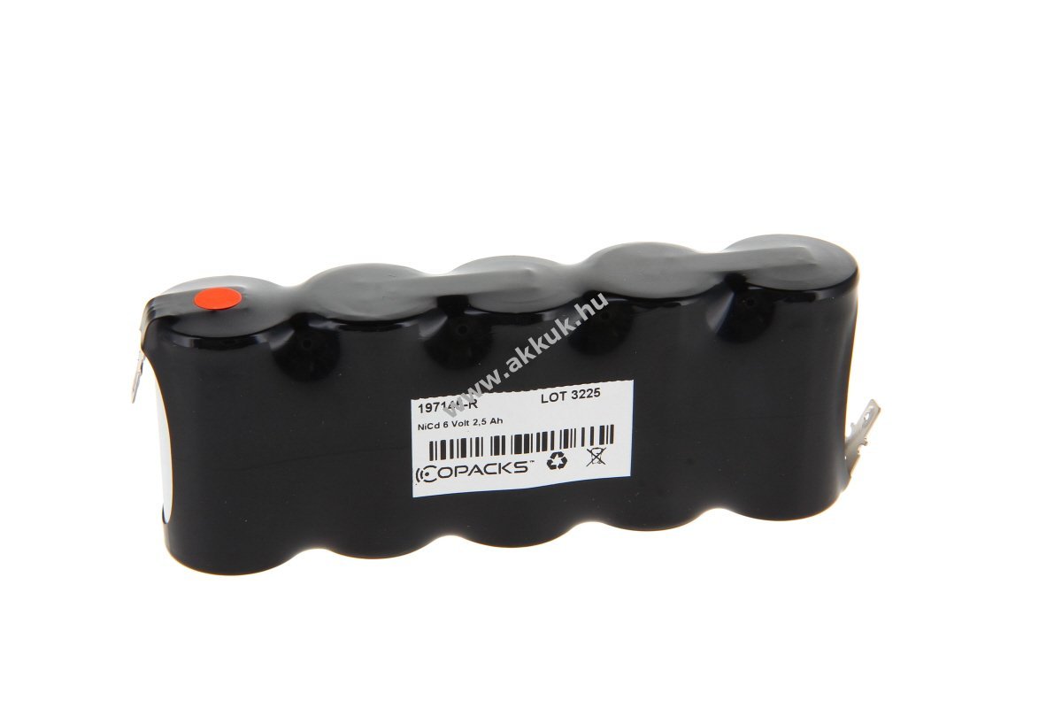 Helyettesítő akku NC C (bébi méret) 6V 2,5Ah 1db