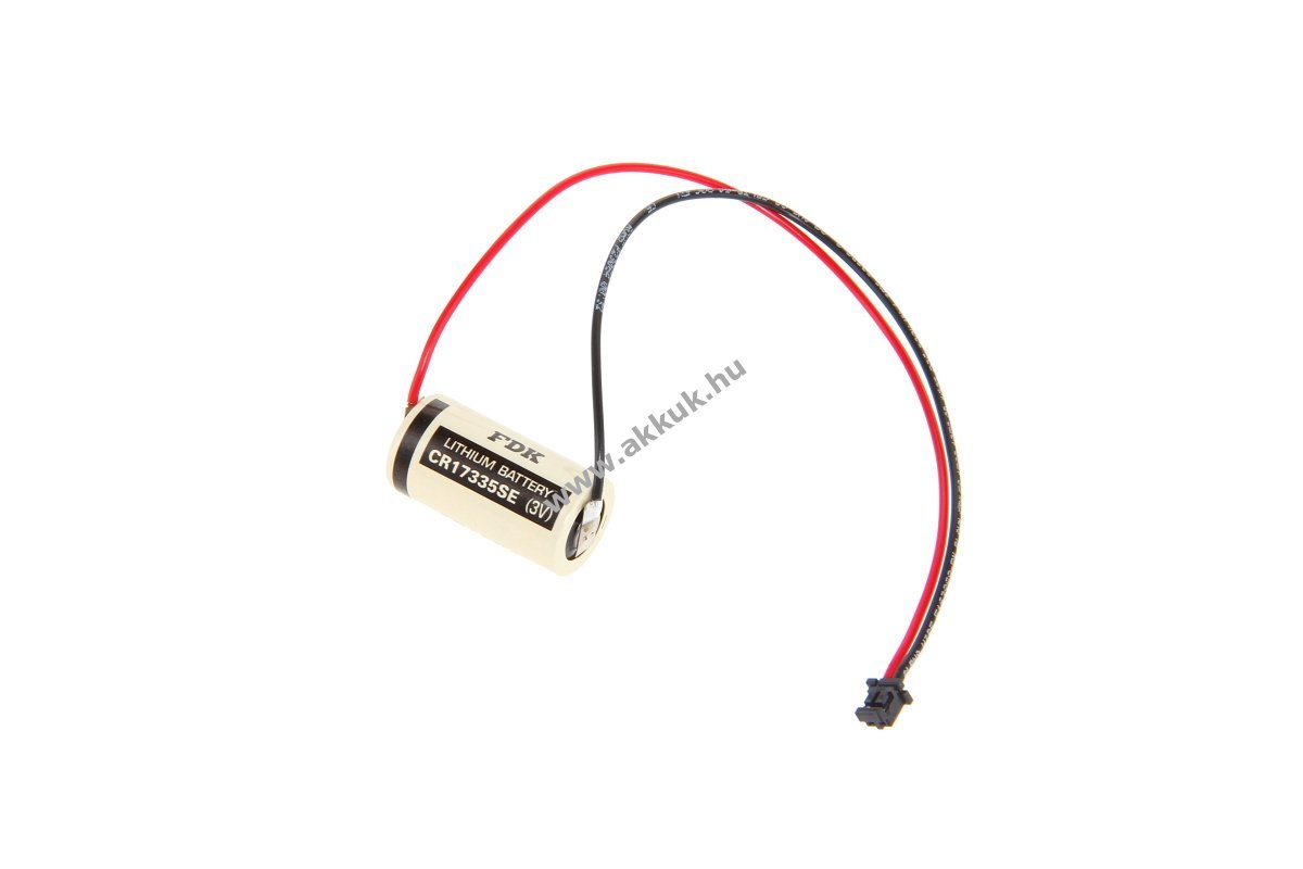 Helyettesítő elem MITSUBISHI CR17335SE-R / Q6BAT 3V 1,8Ah kábellel és csatlakozóval lítium