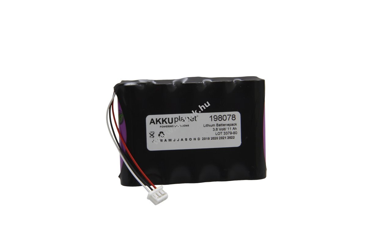 Helyettesítő elem Siemens S54370-Z11-A1 3,6V 11Ah kábellel csatlakozóval lítium