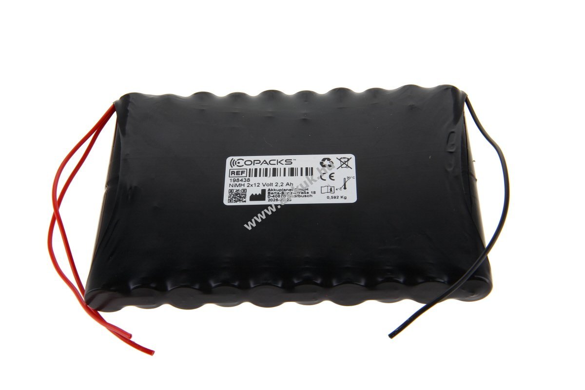 Helyettesítő akku Ravaglioli MH2000AA10GN-2P 12V 2,2Ah NiMH