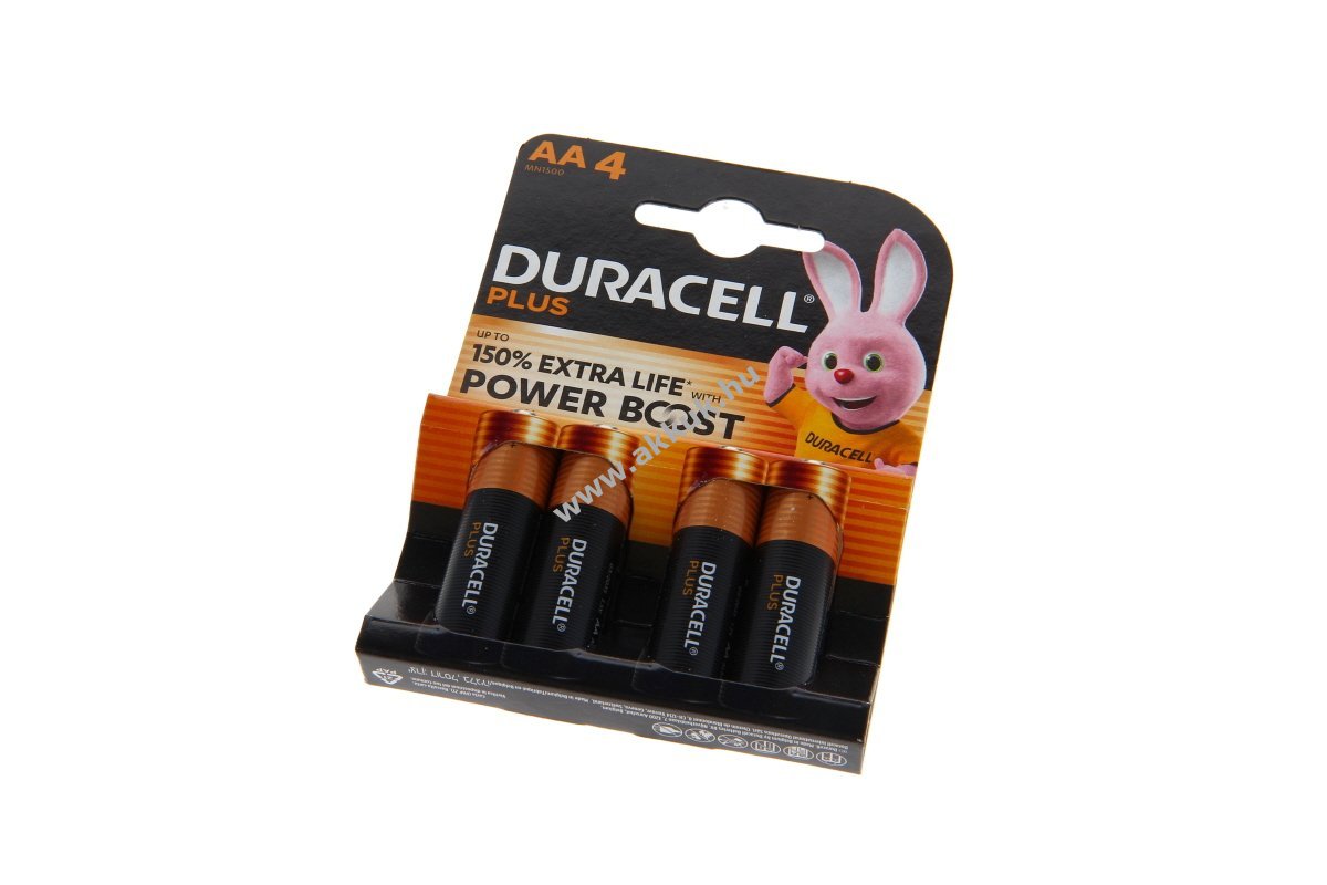 Duracell Plus Power Boost AA Mignon ceruza MN1500 LR06 1,5V 4db/csomag elem alkáli