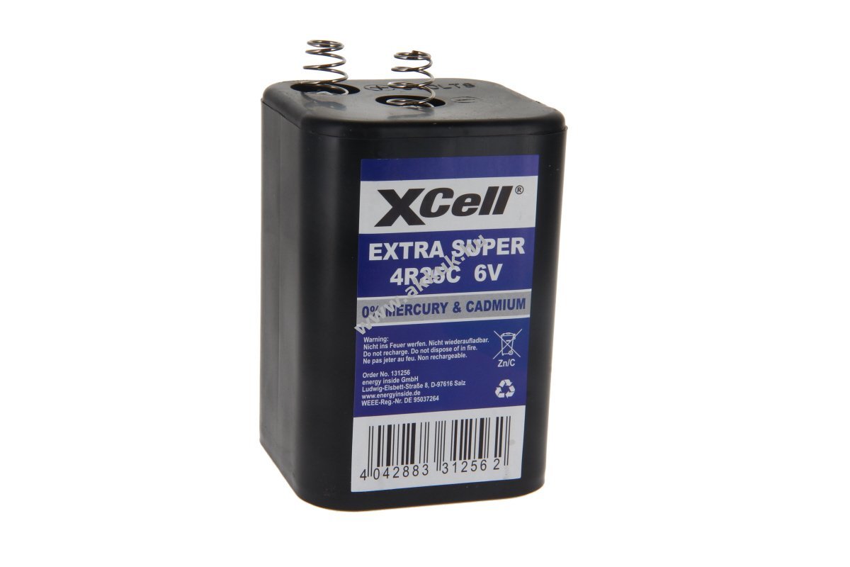 Xcell cink-szén 4R25 spirálrugós érintkező elem 6V 9,5Ah