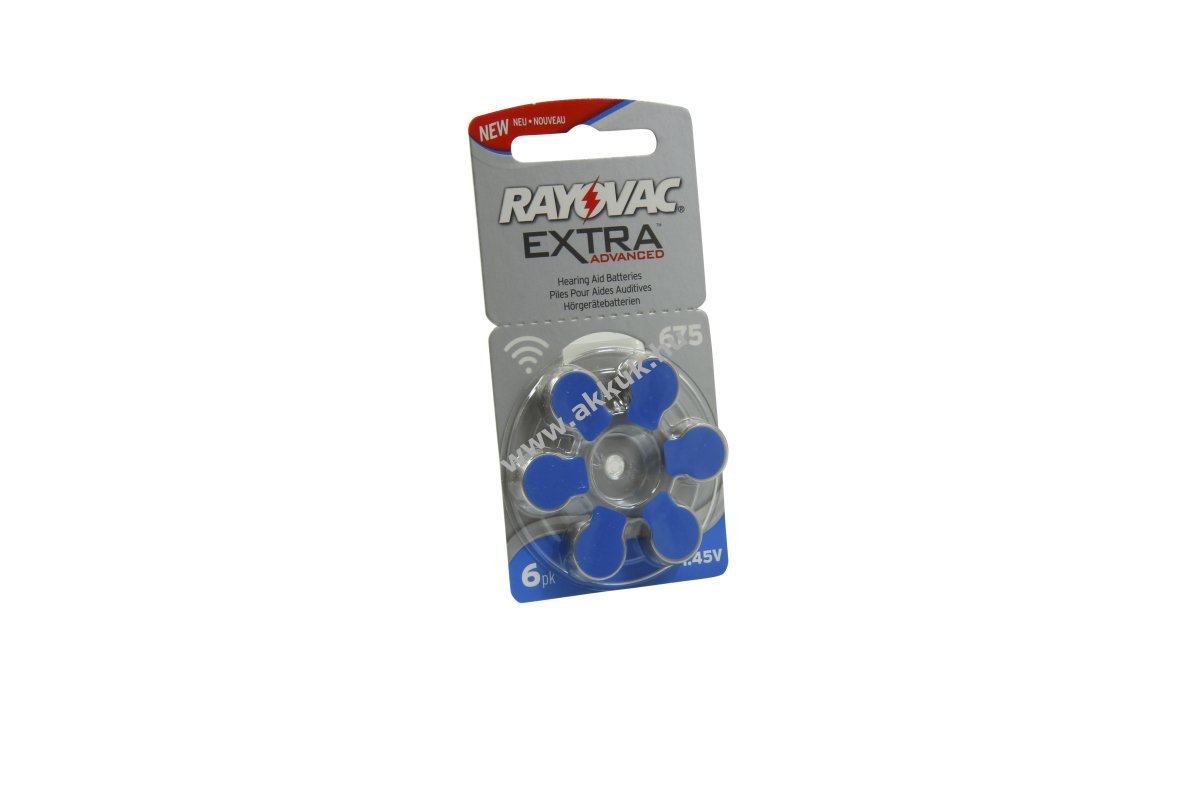 Rayovac Extra Advanced hallókészülék elem V675 6db/csomag cink-levegő