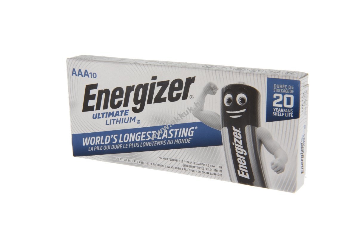 Energizer Ultimate Lithium L92 AAA (Micro) elem 1,5V 1,26Ah 10db/csomag lítium