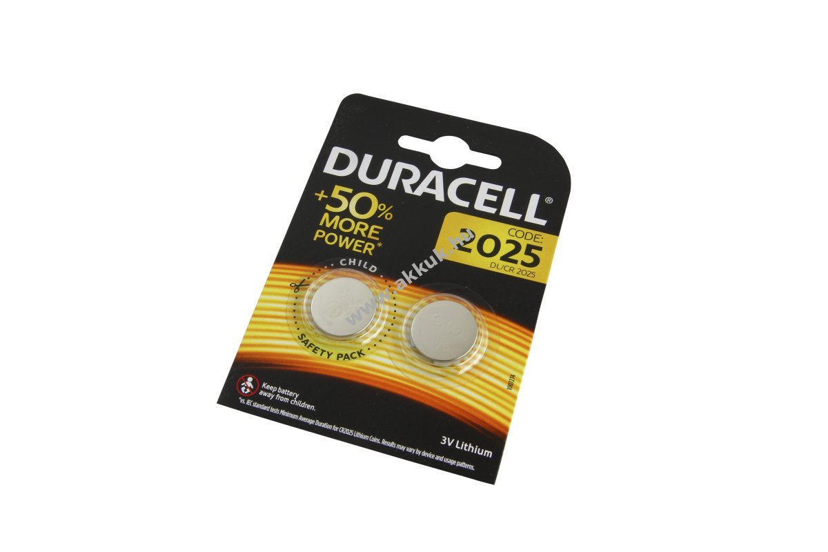 Duracell CR2025 3V 0,165Ah gombelem 2db csomag lítium