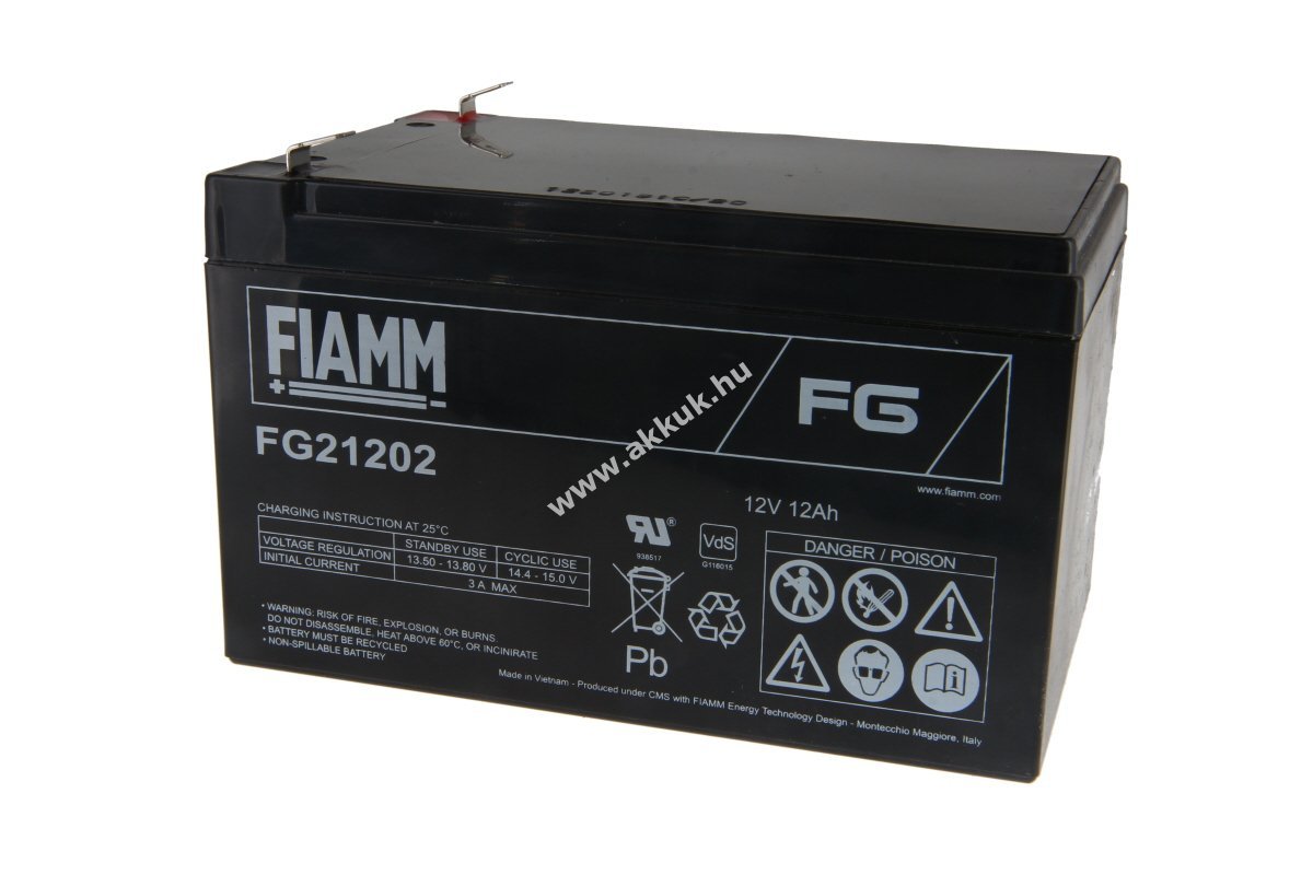 FIAMM ólom akku FG21202 12V 12Ah Pb