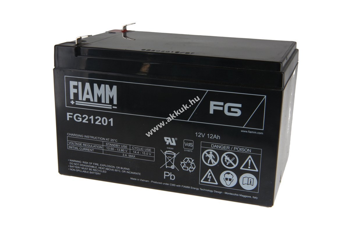 FIAMM akku FG21201 12V 12Ah ólomsavas
