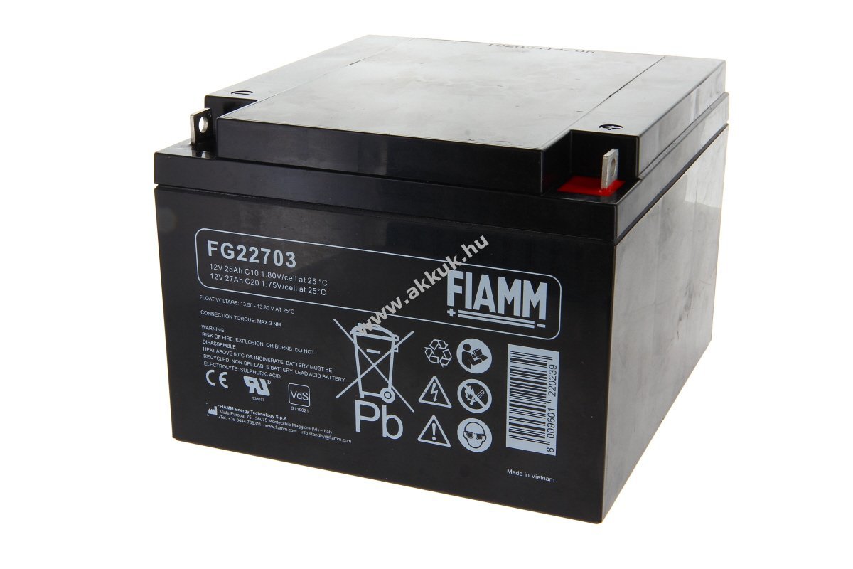 FIAMM FG22703 12V 27Ah akku ólomsavas