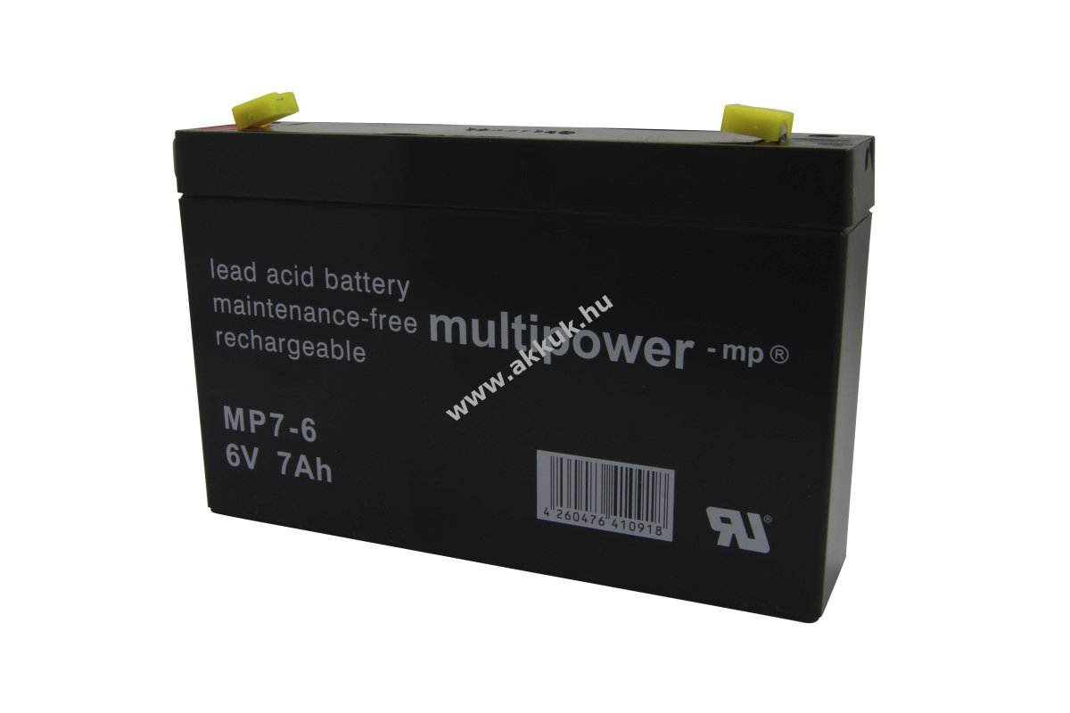 Multipower MP7-6 6V 7Ah akku ólomakku