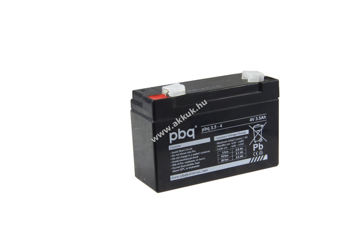 Helyettesítő akku Halo4 Eisemann HS10 074550 Acculux SL5 SL6 4V 3,5Ah ólomsavas