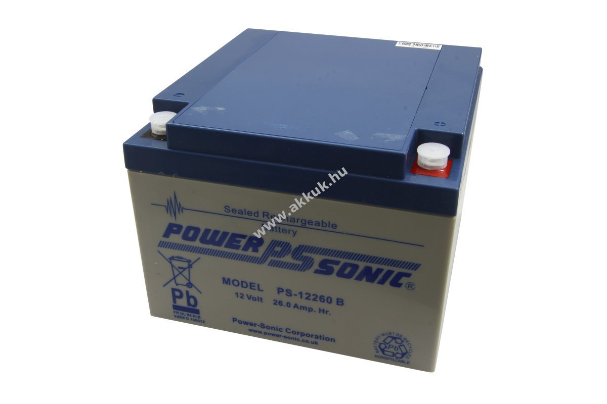 Powersonic PS-12260 12V 26Ah akku AGM ólom