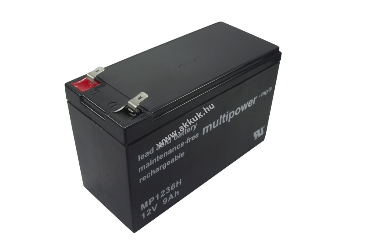 Multipower MP1236H akku 12V 9Ah ólomsavas