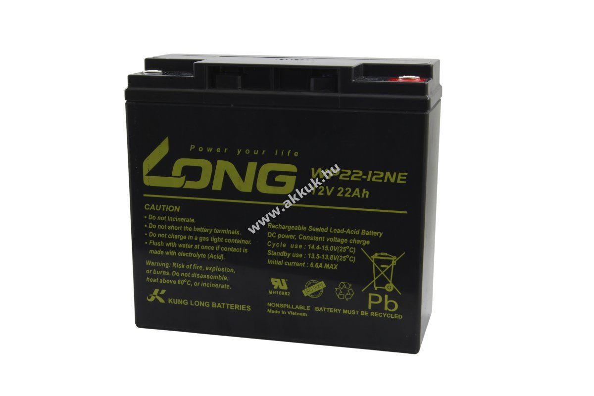 LONG WP22-12NE akku 12V 22Ah Pb