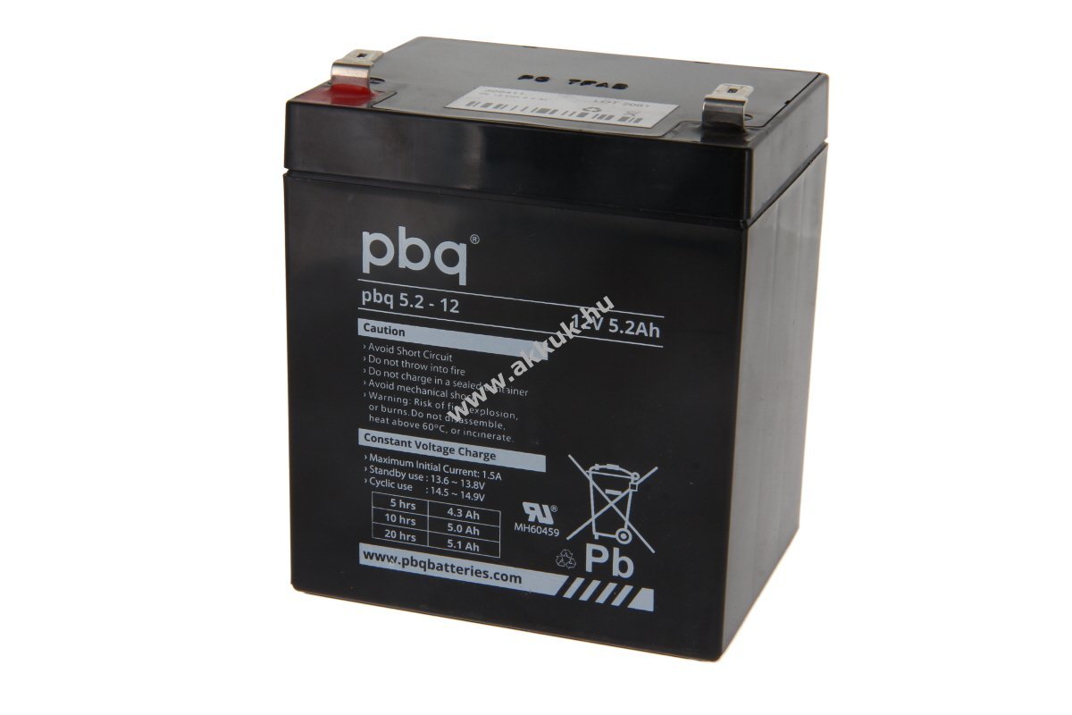 PBQ 5,2-12 12V 5,2Ah ólomakku
