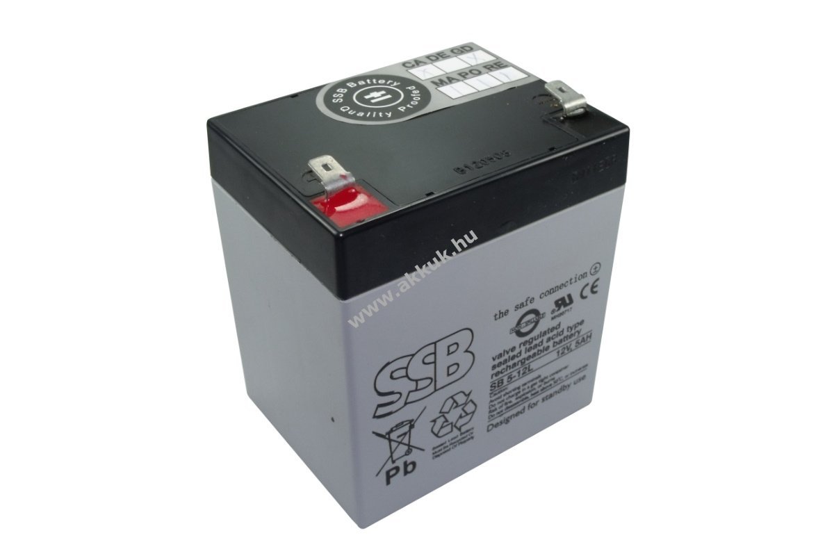 SSB SB5-12L akku 12V 5Ah AGM