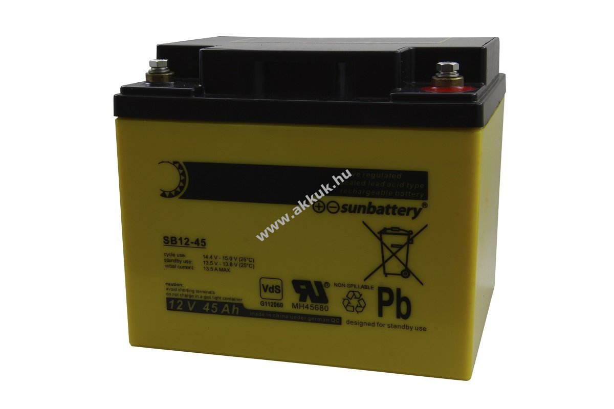 SUN SB12-45VO 12V 45Ah akku AGM