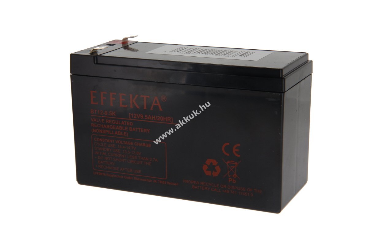 Effekta BT12-9,5 BFR/BT12-9,5 12V 9,5Ah akku AGM ólom