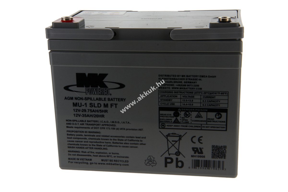 MK Battery MU-1 SLD M-FT-2 12V 35Ah ólomsavas akku