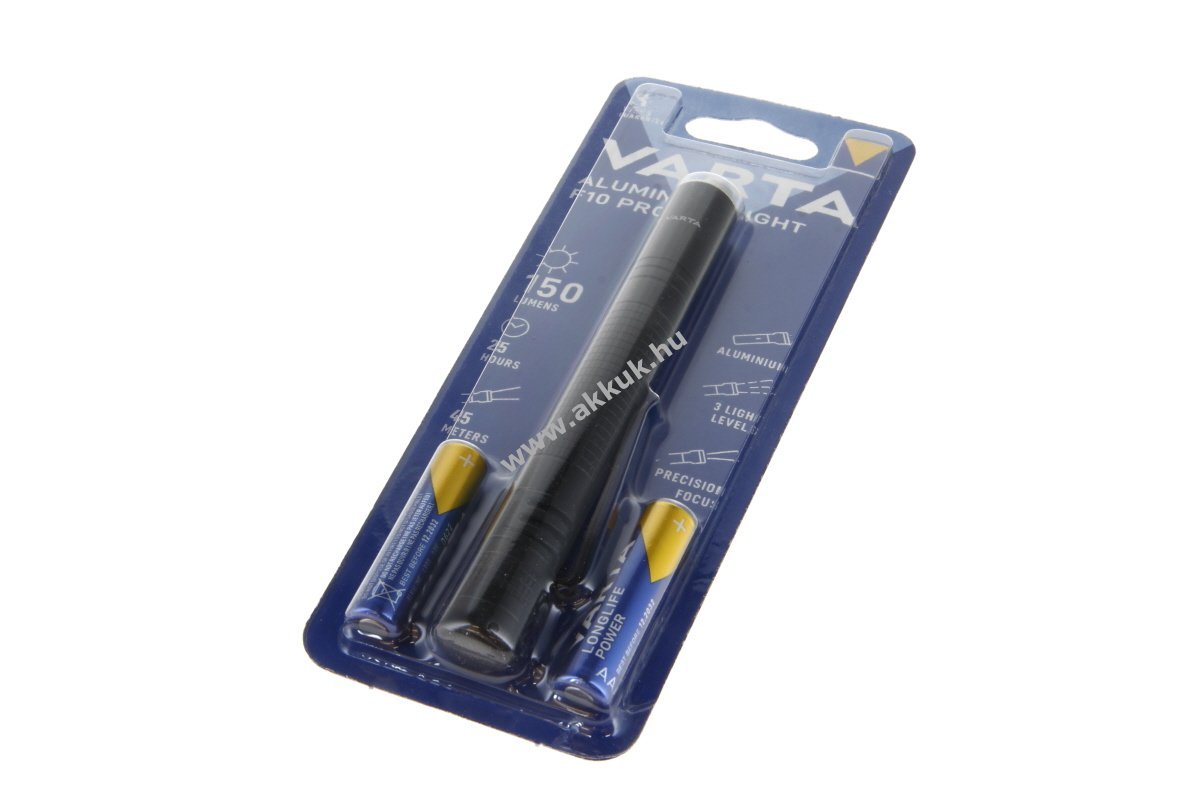 Varta Aluminium Light F10 Pro zseblámpa 2xAAA 16606101421