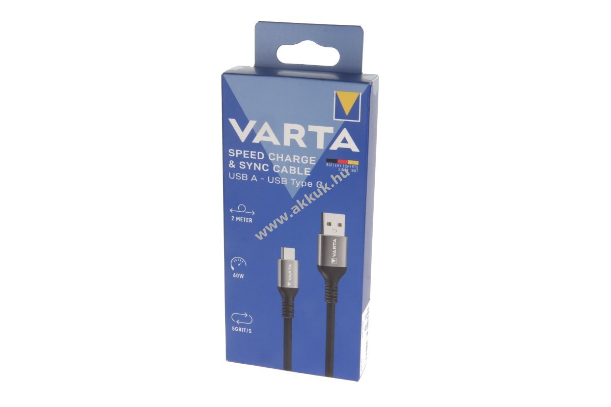 VARTA Speed Charge & Sync kábel USB A - USB Type C 2m 60W USB3.0 5Gbit/s