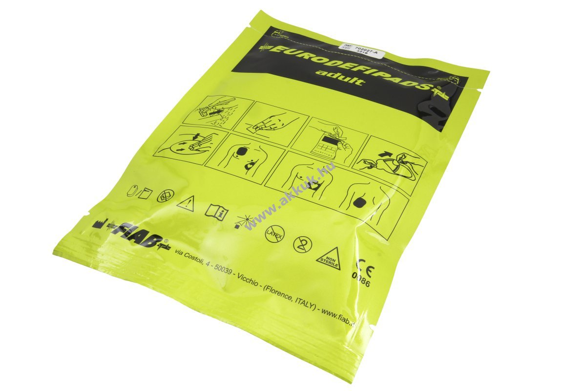 Helyettesítő akku AKKUmed defibrillátor elektródák felnőtteknek Zoll M-/E sorozat PD1600 PD1700