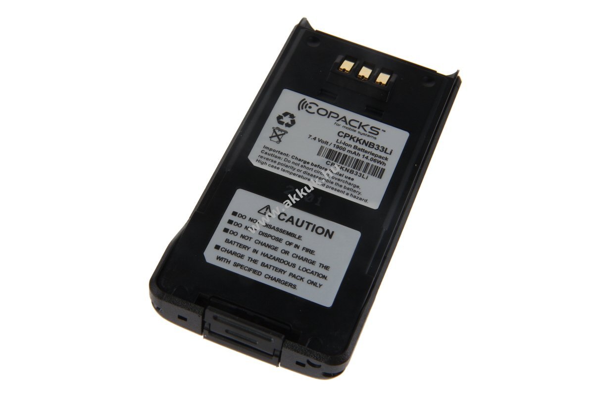 Helyettesítő akku Kenwood TK2180 TK3180 KNB-33L 7,4V 1,9Ah Li-Ion