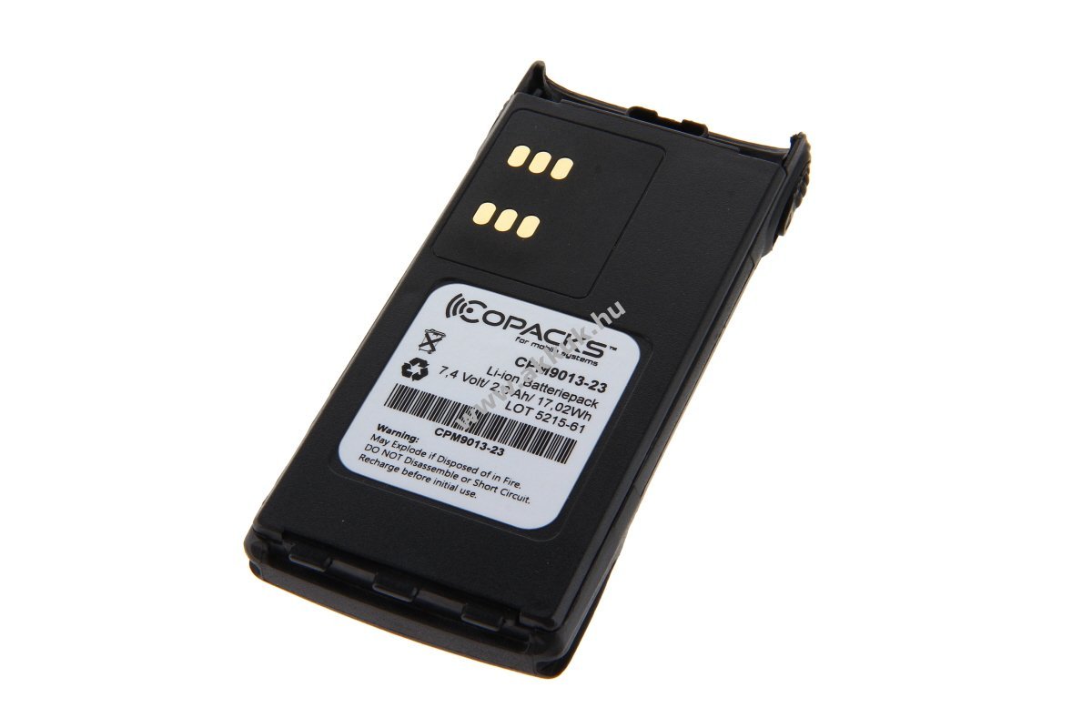 Helyettesítő akku Motorola GP320 GP360 GP380 PMNN4158AR 7,4V 2,3Ah Li-Ion