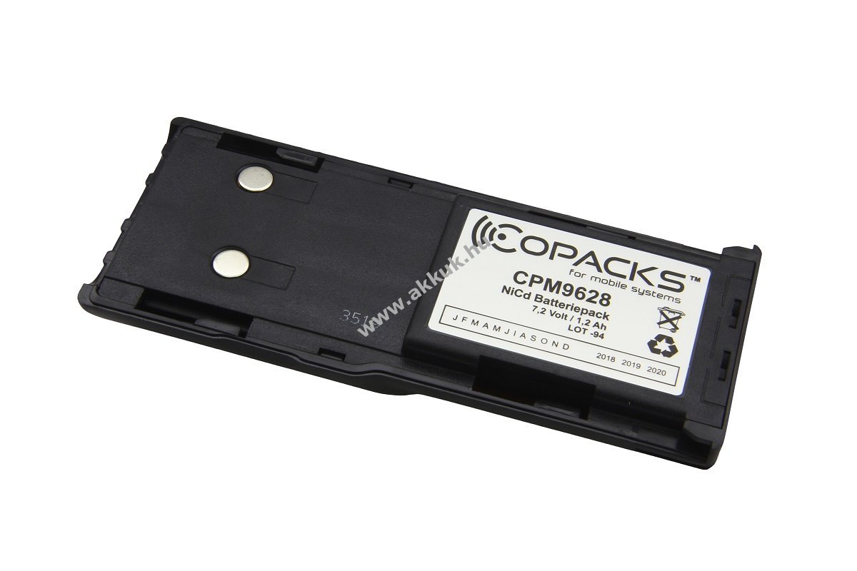 Helyettesítő akku Motorola GP300 GP600 GTX LTS2000 Radius 7,2V 1,2Ah NiCd