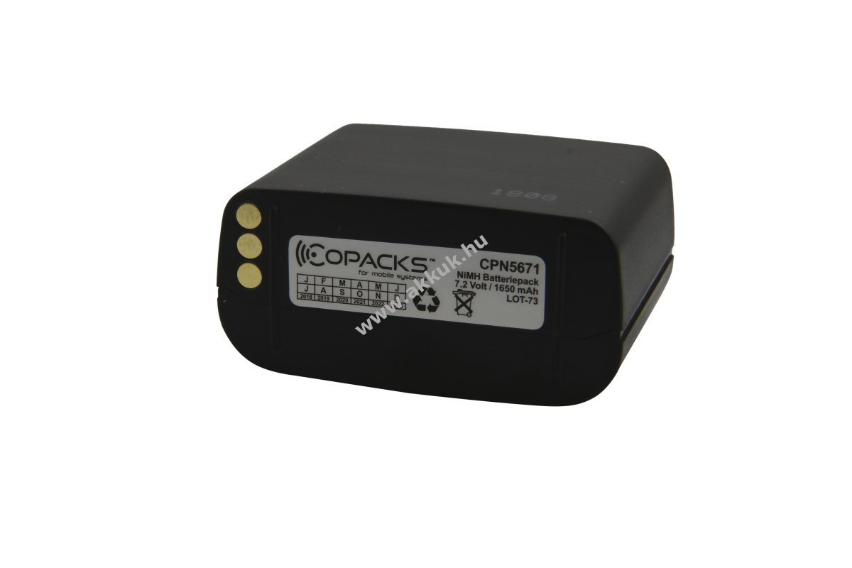 Helyettesítő akku Ericsson Niros PMR 1001 TX1001 7,2V 1,65Ah NiMH