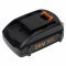 Helyettest EXTENSILO akku Worx tpus WA3551.1 20V, 2.5AH, Li-Ion