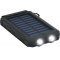 Helyettesítő Quazar Solar Cell napelemes powerbank (fekete) 8000mAh/8Ah + LED-es lámpa