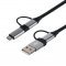 4in1 USB töltőkábel USB-C - USB-C / USB-C - micro USB / USB-C - USB-A / USB-A - micro USB