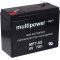 lom akku 6V 7Ah Multipower tpus MP7-6S helyettesti: 6V 7,2Ah