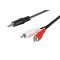 Audiokbel jack adapter 3,5 mm-es -> sztere RCA 1.5m - Kirusts!