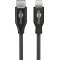 Goobay USB C 2.0 s Apple Lightning tlt- s adatkbel 50cm fekete - A kszlet erejig!