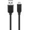 Goobay USB-A Micro-B k�bel 1,8m fekete USB2.0 480Mbit/s 0,5A 2,5W