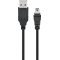 Goobay USB-A-Mini-B k�bel 1,5m fekete USB2.0 480Mbit/s 0,5A 2,5W