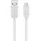 Goobay USB-A-Micro-B k�bel 1m feh�r 2,5W 0,5A 480Mbit/s USB2.0