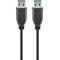 Goobay USB-A k�bel 0,5m fekete 15W 3A 5Gbit/s USB 3.0 - A k�szlet erej�ig