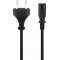 Goobay h�l�zati k�bel Eurodug� (Type C, CEE 7/16) k�sz�l�k aljzat C7 5m 2x0,75mm2 fekete