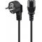 Goobay 5m 90� sz�gben hajl�tott h�l�zati k�bel 3x1mm2 fekete CEE7/7 (E/F) v�d��rintkez�s dug� C13