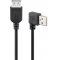 USB 2.0 Hi-Speed Verl�ngerungskabel A Stecker 90�-os k�ny�k rechts > A Buchse