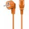 Goobay 2m narancss�rga 90 fokos CEE 7/7 C13 h�l�zati k�bel
