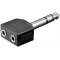 Goobay fejhallgat� adapter AUX 6,35mm 2x 3,5mm csatlakoz�val