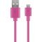 Goobay Micro USB t�lt�- �s adatk�bel pink 1m Android k�sz�l�kekhez Hi-Speed USB A 2.0